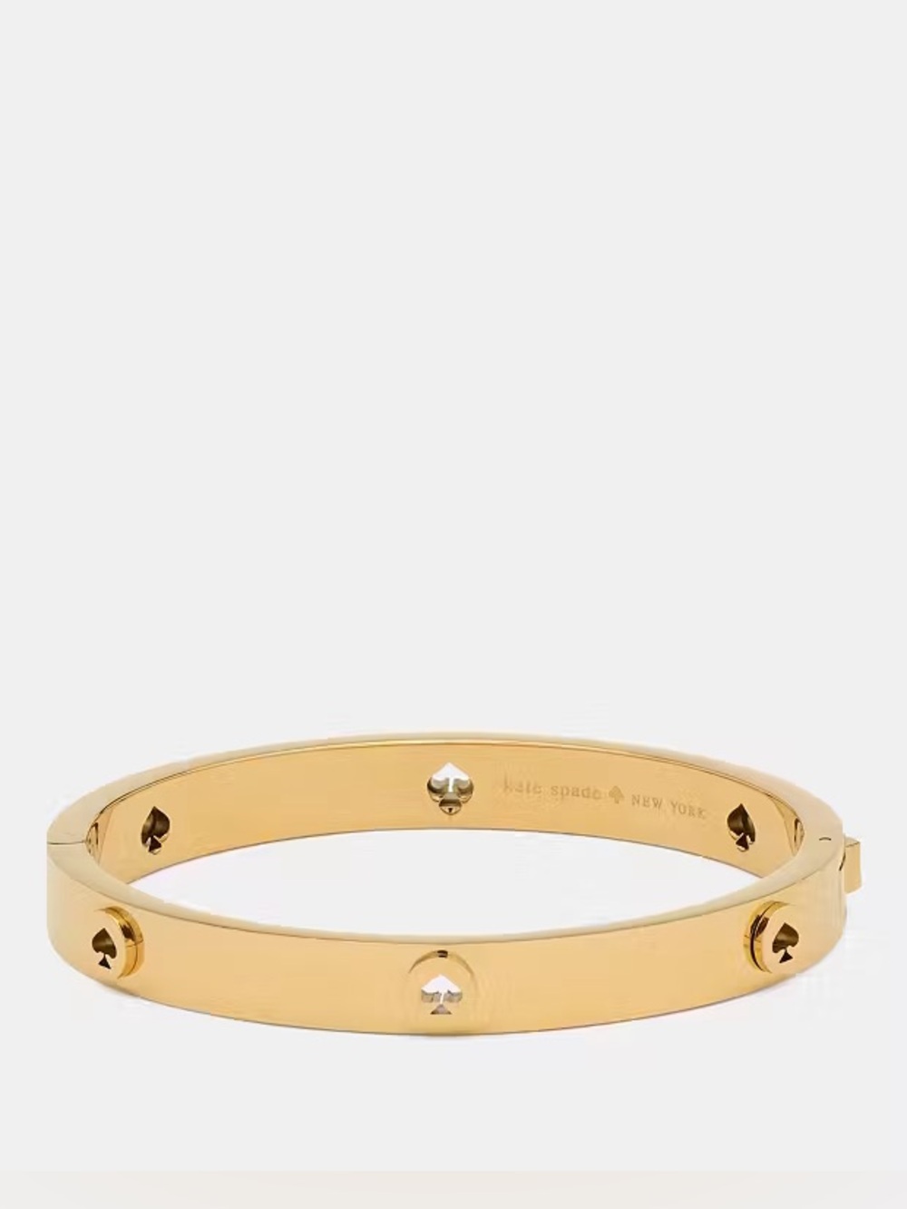 KATE SPADE SPOT THE SPADE STUDDED HINGED BANGLE